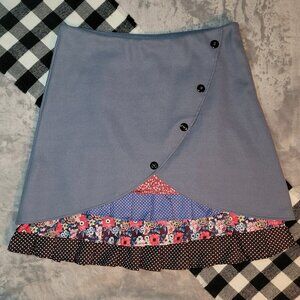 3XL | Misslook | Boho Patchwork Ruffle Hem Skirt
